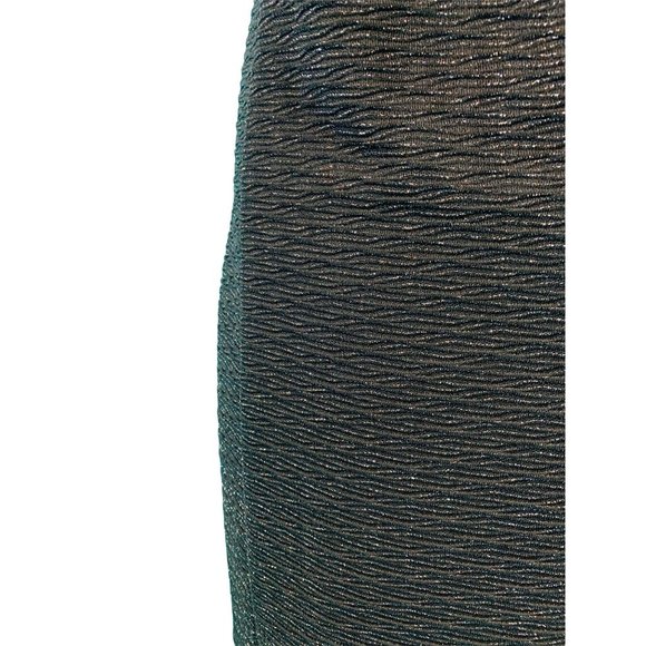 Vintage 60s Shift Dress Womens Medium Black Silver Metallic Cintura - Picture 7 of 10